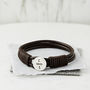 Personalised Silver And Leather Infinity Bracelet, thumbnail 1 of 7