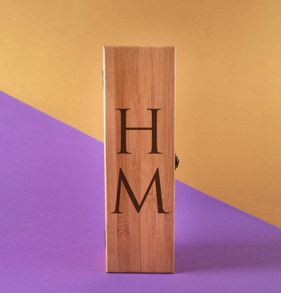 Personalised Wooden Wine Box With Accessories By The Glass Yard