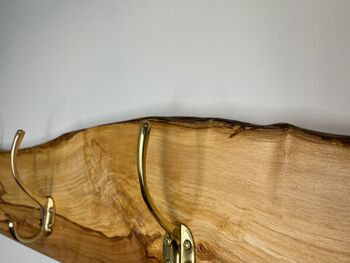 Coat Hooks Mounted On Handcrafted Spalted Beech Wood, 6 of 9