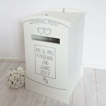 Lockable Wooden Wedding Post Box, 6 of 7