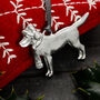 Labrador Pewter Christmas Decoration, thumbnail 2 of 2