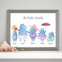 Personalised Hippo Family Art, thumbnail 1 of 7