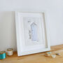 Embroidered Spotty 'Beach Hut' Picture, thumbnail 2 of 4