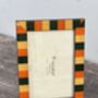 Natalini Green, Orange And Yellow Striped Photo Frame, thumbnail 2 of 4
