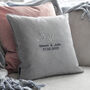 Personalised Silver Anniversary Embroidered Cushion, thumbnail 1 of 10
