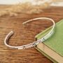 Sterling Silver Dandelion Wishes Cuff Bangle, thumbnail 11 of 12
