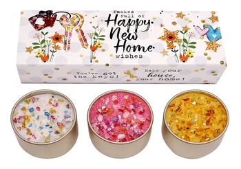 Happy New Home Candles Trio Set – 3 Fragrances – Free Standard Gift Wrap, 2 of 2