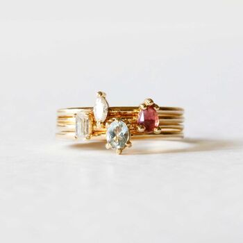 Pink Tourmaline Ring Silver/Gold Vermeil, 4 of 7