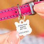 Personalised Cat Face White Spot Cat ID Tag, thumbnail 2 of 12