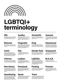 Lgbtq+ Terminology Screen Print, 3 of 4
