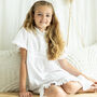 Mum And Daughter Matching White Cotton Victorian Style Nightdress Polo, thumbnail 2 of 8