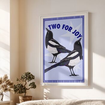 Two For Joy Baby Blue Magpie Art Print, 7 of 11