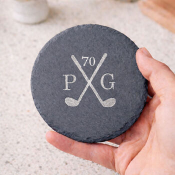 Personalised Golf Gift For Him Engraved Coaster, 6 of 6