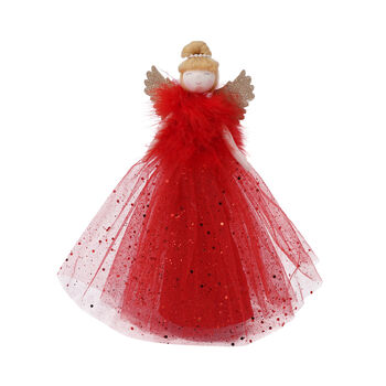 Light Up Red Angel Christmas Tree Topper, 2 of 5