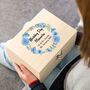 Personalised Wedding Keepsake Box Blue Flowers, thumbnail 1 of 4