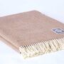 Personalised Neutral Beige Merino Wool Throw Collection, thumbnail 4 of 8