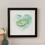 Personalised Location Cyprus Map Heart Print, thumbnail 2 of 5