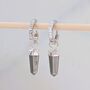 The En Pointe Pyrite Earrings, Silver, thumbnail 3 of 7