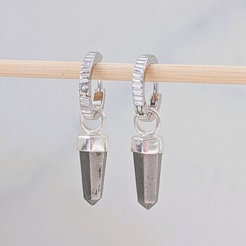 The En Pointe Pyrite Earrings, Silver, 3 of 7