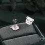 Sterling Silver Cute Bulldog Stud Earrings, thumbnail 3 of 12