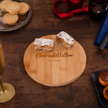 Personalised Couples Round Chopping Board, 3 of 5
