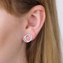 Entwined Circle Sparkly Studs And Necklace, thumbnail 1 of 7