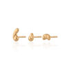 Gold Plated Nugget Stud Earring Set, thumbnail 2 of 4