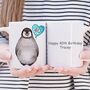Penguin 40th Birthday Mug, thumbnail 1 of 2