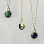 Tiny Blue And Green Kyanite Gold Plated Charm Necklace, thumbnail 2 of 3
