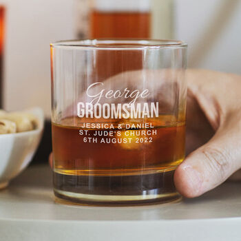 Personalised Groomsman Wedding Glass, 2 of 11