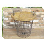Industrial Style Basket Storage Side Table, thumbnail 1 of 2