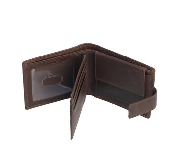 Personalised Men's Oiled Leather Wallet Rfid Brown, 4 of 7