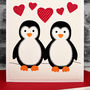 'Penguins' Personalised Valentines Card, thumbnail 5 of 6