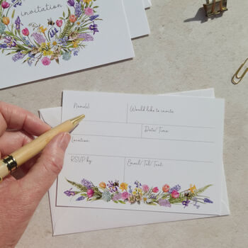 Spring Flowers Ready To Write Invitations, 2 of 11