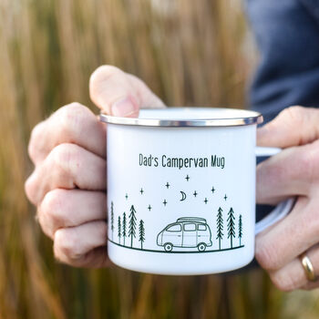 Personalised Campervan Outside Gift Enamel Mug, 3 of 7