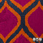 Traditional Pink Ikat Velvet Pillow Cover, 50x50cm, thumbnail 4 of 5