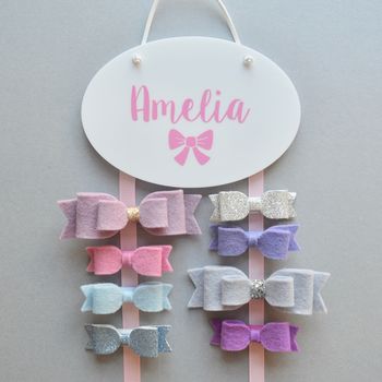 Personalised Hair Bows Hanger Bow Design, 6 of 12