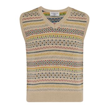 Men's Bloomsbury Fair Isle Slipover Vintage 1940s Style, 2 of 3