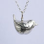 Bird, Wren, English Pewter Necklace, Bird Lovers Gifts, thumbnail 1 of 6
