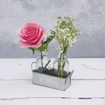 Rose Bouquet In Metal Container, 2 of 3