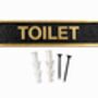 Traditional Brass Toilet Door Plaque With Black Finish, thumbnail 1 of 7