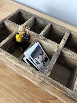 Vintage Wooden Compartment Organiser Tray, 6 of 6