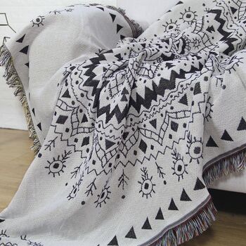 Boho Mandala Blanket Or Furniture Throw, 4 of 5