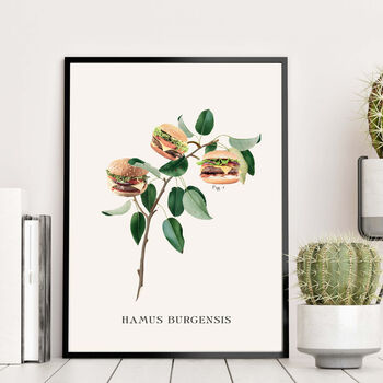 Vintage Style Botanical Burger Print, 2 of 10