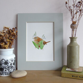 Wren And Snowdrops Giclee Fine Art Print, 2 of 12