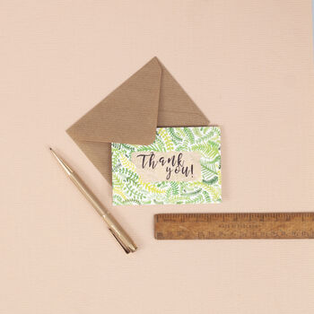 Set Of Six Patterned Mini Thank You Cards, 8 of 11