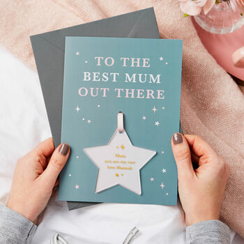 Best Mum Out There Foiled Keepsake Card, 4 of 4