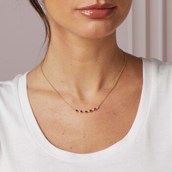 Sterling Silver Semi Precious Stone And Crystal Necklace, 2 of 11