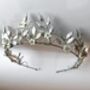 The Margot Crown Leaf Vine Mother Of Pearl Carved Shell Art Nouveau Headpiece, thumbnail 11 of 12