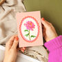 Peony Floral Card Peach, thumbnail 2 of 2